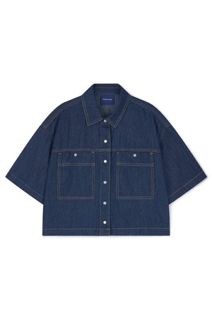 여성 반팔 데님 셔츠 FPBSH755F