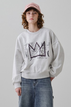 CROWN 아트워크 스웨트 셔츠 BPDTS981F