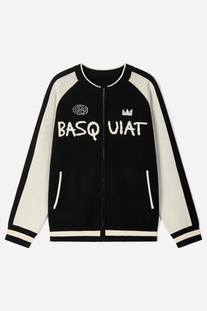 레글런 배색 집업 가디건 BPDSW486M