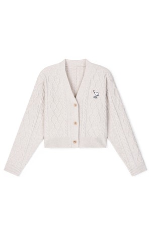 여성 스누피 니트 가디건 FPDSW972F