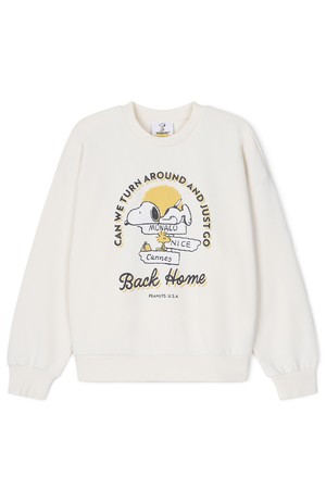 여성 SET-UP 스누피 그래픽 맨투맨 FPDTS971F