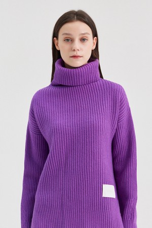 TESEO TURTLENECK RIBBED SWEATER_VIOLA