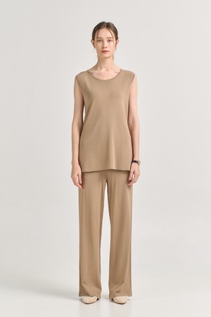 ISMAELE KNITTED TROUSERS_NOCCIOLA