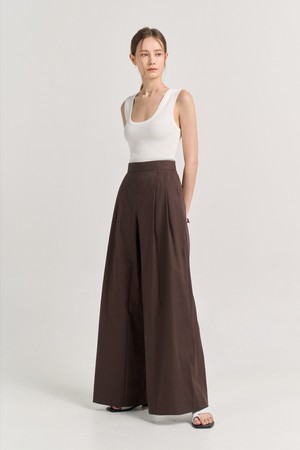 OLIVIA HIGH WAIST TROUSERS_BROWN