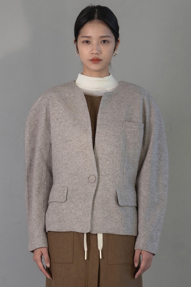 VINCENTNAVY - 자켓 / 점퍼 - [23FW] COLLARLESS JACKET