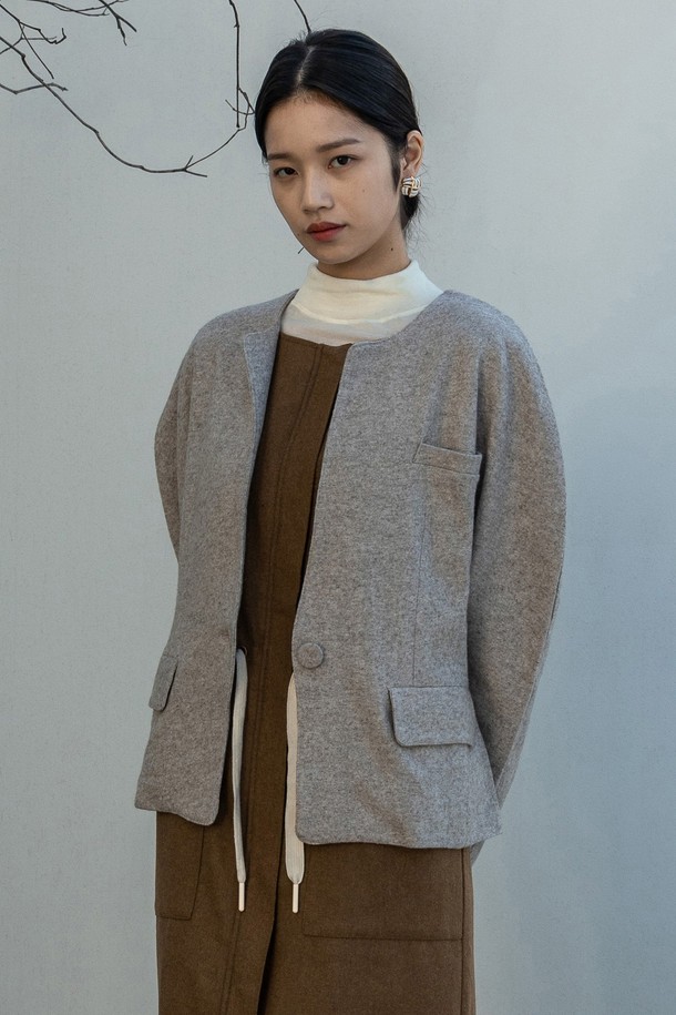 VINCENTNAVY - 자켓 / 점퍼 - [23FW] COLLARLESS JACKET