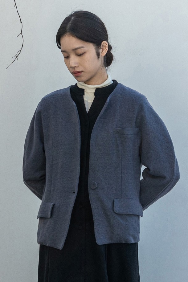 VINCENTNAVY - 자켓 / 점퍼 - [23FW] COLLARLESS JACKET