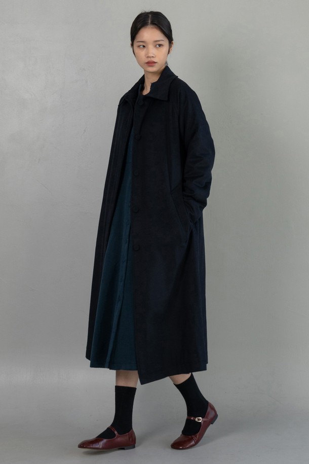 VINCENTNAVY - 긴소매 원피스 - [23FW] WOOL SINGLE COAT