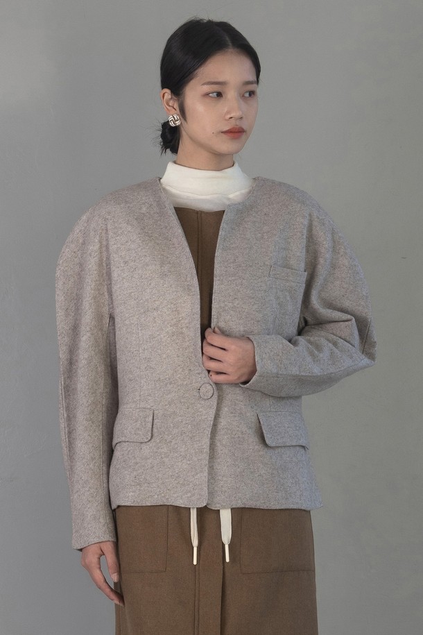 VINCENTNAVY - 자켓 / 점퍼 - [23FW] COLLARLESS JACKET