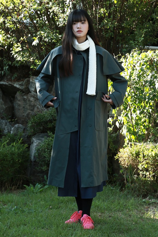 VINCENTNAVY - 트렌치코트 - [23FW] COTTON CAPE TRENCH COAT