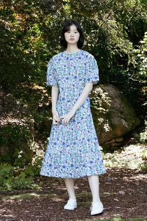 [23SS]FLORAL SHORTSLEEVE DRESS