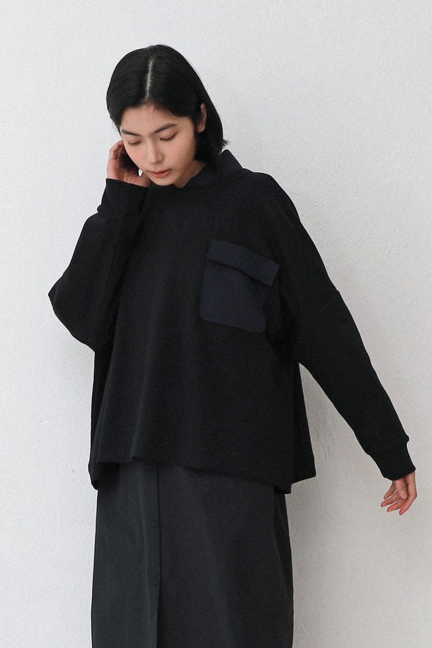 VINCENTNAVY - 긴소매 티셔츠 - [25SS]VINCENT POCKET WIDE PULLOVER