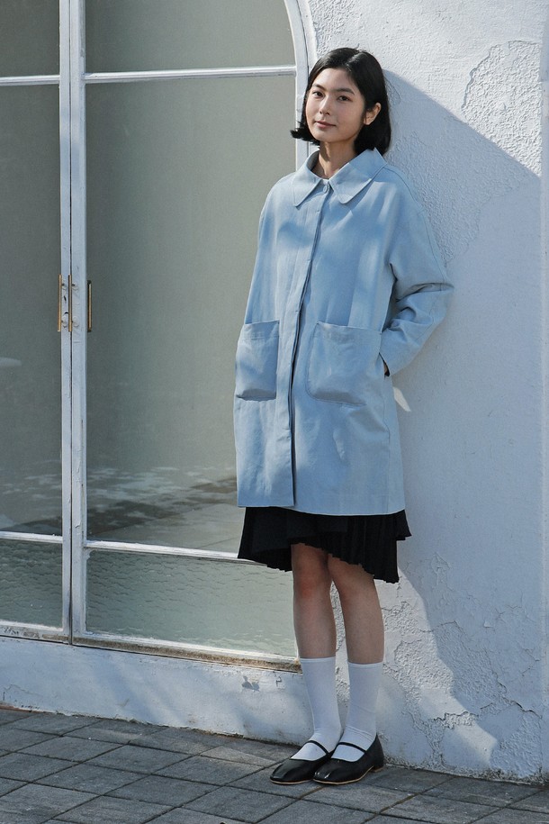 VINCENTNAVY - 트렌치코트 - [25SS]ROUND COLLAR SPRING COAT