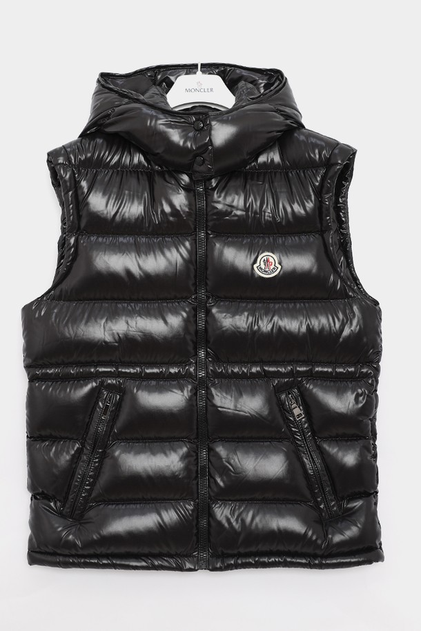 MONCLER - 키즈아우터 - 몽클키즈 아니아 패치로고 후드 패딩 조끼 여아 자켓 1A00064 68950 999 ANIA/10A