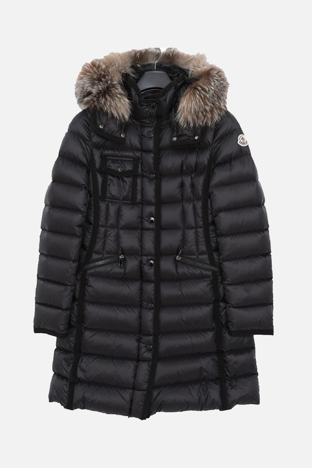 MONCLER - 점퍼 - 몽클레어 헤르민퍼 패치로고 후드퍼 롱패딩 여성 자켓 1C51601 53048 999 HERMIFUR