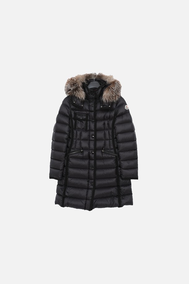 MONCLER - 점퍼 - 몽클레어 헤르민퍼 패치로고 후드퍼 롱패딩 여성 자켓 1C51601 53048 999 HERMIFUR