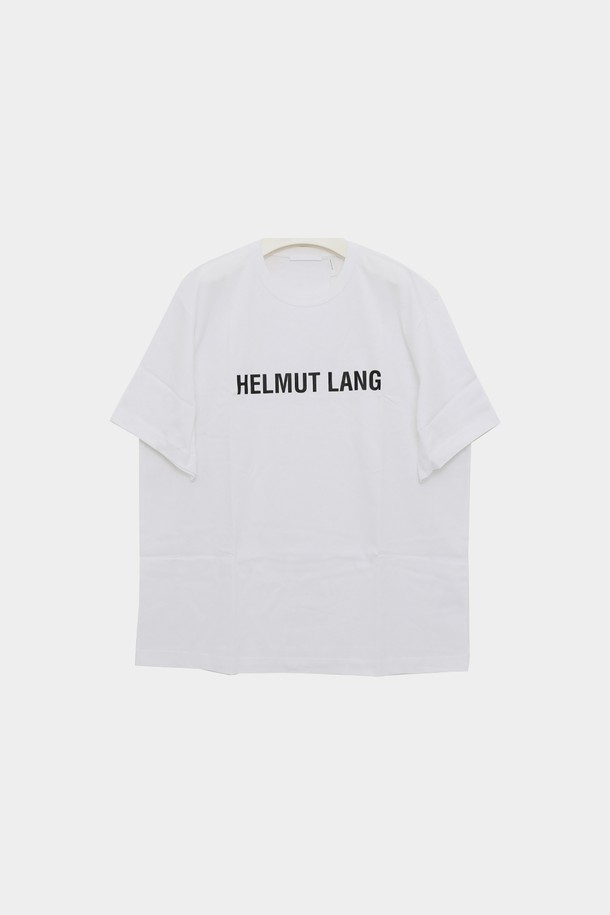 HELMUT LANG - 반팔티셔츠 - 헬무트랭 프린트 로고 클래식 반팔 박스핏 남성 티셔츠 L09HM523 100