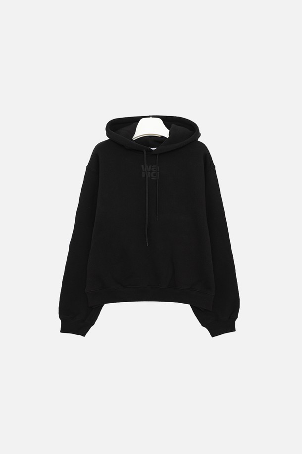 ALEXANDER WANG  - 긴팔티셔츠 - 알렉산더왕 에센셜 테리 퍼프 로고 스웨트 여성 후드티 4CC3222069 001