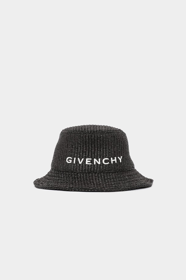 GIVENCHY - 모자 - 지방시 자수로고 라피아 여성 버킷햇 BGZ02WG04M 001