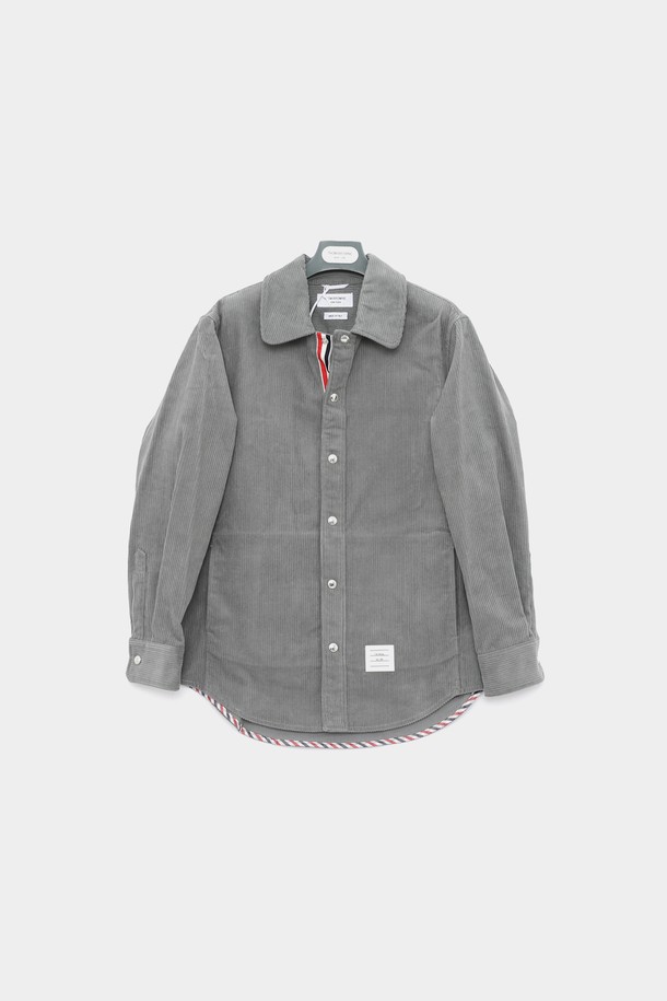 THOM BROWNE - 키즈아우터 - 톰브라운키즈 히든삼선 코듀로이 셔츠 남아 자켓 KJO012A F0220 035/10A