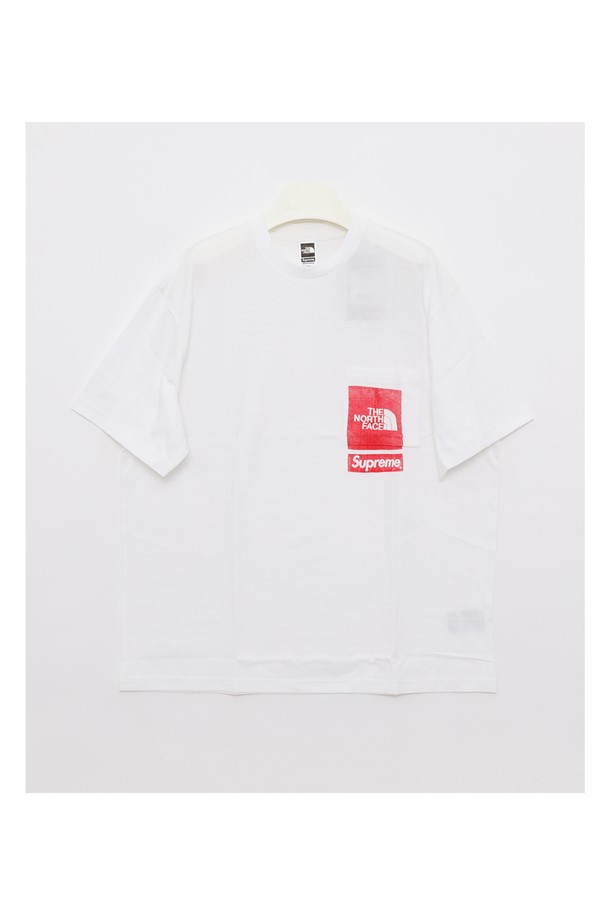 SUPREME - 반팔티셔츠 - 슈프림 노스페이스 프린티드 포켓 반팔 남성 티셔츠 SS23KN2 WHITE