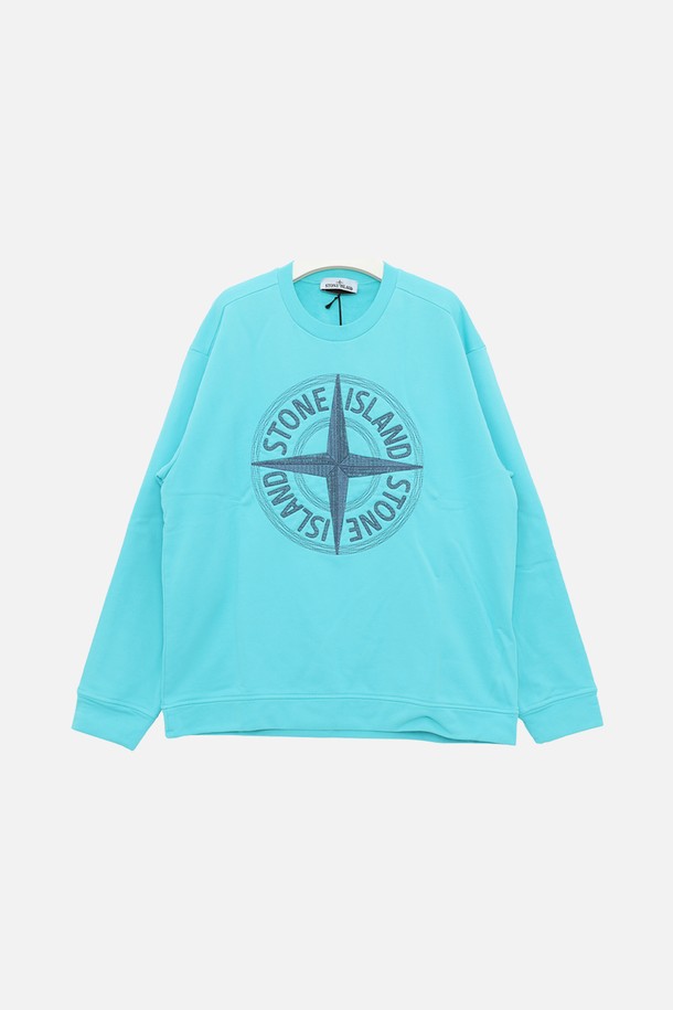 STONE ISLAND - 스웨트셔츠 - 스톤아일랜드 빅와펜 자수로고 스웨트 남성 맨투맨 781565484 V0042