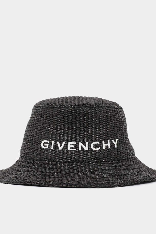 GIVENCHY - 모자 - 지방시 자수로고 라피아 여성 버킷햇 BGZ02WG04M 001