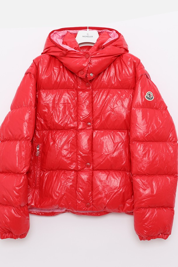 MONCLER - 점퍼 - 몽클레어 마울레온 패치로고 후드 패딩 여성 자켓 1A00011 596NO 405 MAULEON