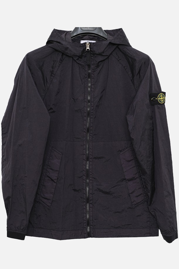 STONE ISLAND - 키즈아우터 - 스톤아일랜드키즈 와펜로고 나일론 후드 윈드 남아 자켓 781640737 V0026/10A