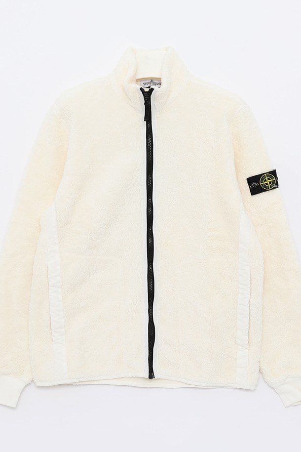 STONE ISLAND - 키즈아우터 - 스톤아일랜드키즈 와펜로고 클래식 에코퍼 플리스 남아 자켓 791661745 V0093/12A