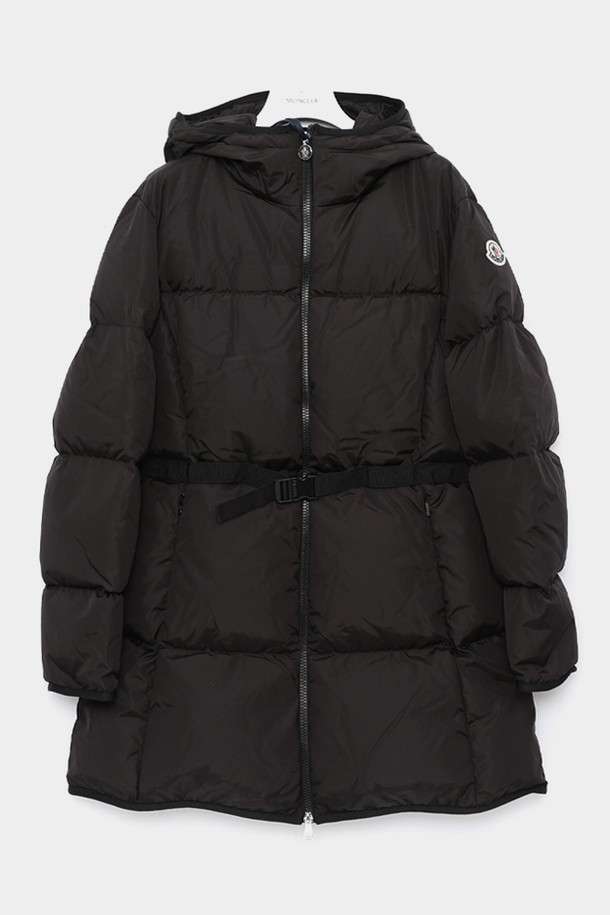 MONCLER - 패딩 - 몽클레어 패치로고 벨티드 후드 패딩 여성 자켓 1A00195 539ZD 999 SIRLI