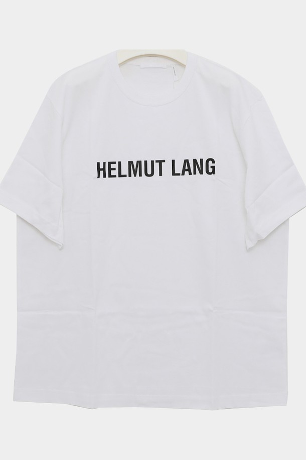 HELMUT LANG - 반팔티셔츠 - 헬무트랭 프린트 로고 클래식 반팔 박스핏 남성 티셔츠 L09HM523 100