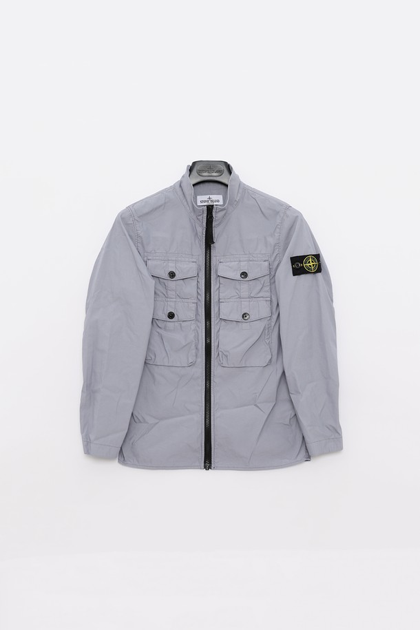 STONE ISLAND - 키즈아우터 - 스톤키즈 와펜로고 4포켓 오버셔츠 남아 자켓 781610101 V0047/8A