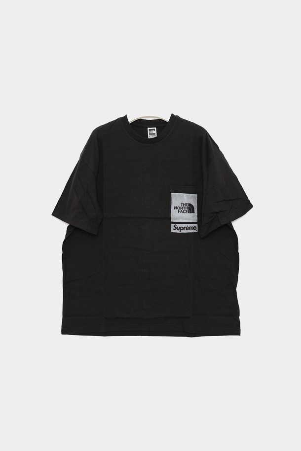 SUPREME - 반팔티셔츠 - 슈프림 노스페이스 프린티드 포켓 반팔 남성 티셔츠 SS23KN2 BLACK