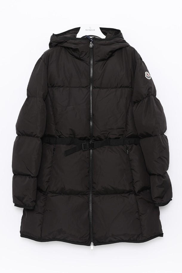 MONCLER - 패딩 - 몽클레어 패치로고 벨티드 후드 패딩 여성 자켓 1A00195 539ZD 999 SIRLI