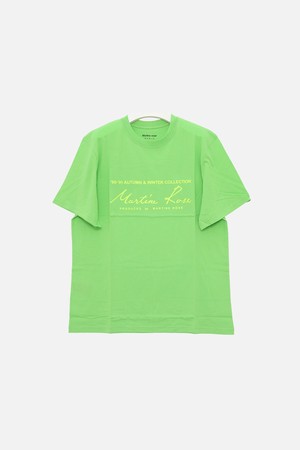 마틴로즈 프린트로고 클래식 반팔 남성 티셔츠 CMRSS23603B FLURO GREEN