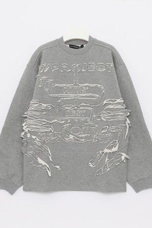 와이프로젝트 파리스 베스트 패치로고 스웨트 남성 맨투맨 SWEAT54 S25 LIGHT GREY