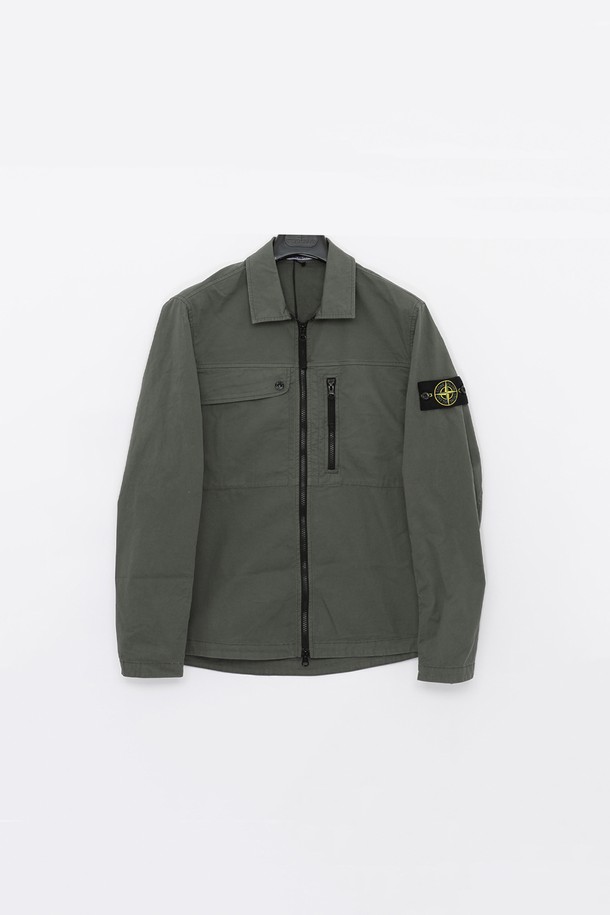 STONE ISLAND - 사파리/필드자켓 - 스톤아일랜드 와펜로고 수피마 오버셔츠형 남성 자켓 801510210 V0059