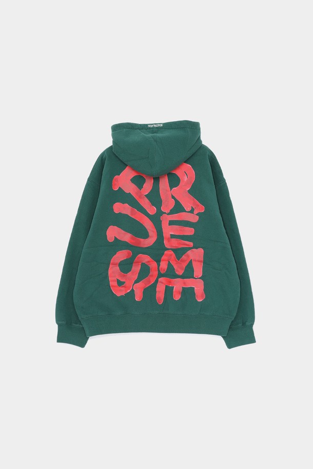 SUPREME - 후디 - 슈프림 페인트 스웨트 남성 후드티 SS24SW49 DK GREEN