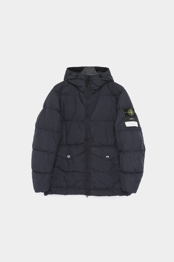 STONE ISLAND - 다운/패딩 - 스톤아일랜드 24FW 와펜로고 크링클랩스 후드 패딩 남성 자켓 811540723 V0020