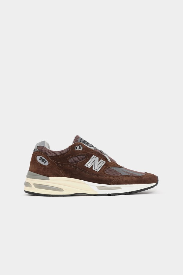 NEW BALANCE - 스니커즈 - 뉴발란스 24FW 뉴발 991v2 메이드 인 UK 파인콘 남성 스니커즈 U991BR2