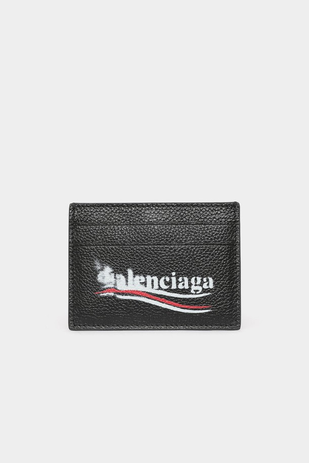 BALENCIAGA - 지갑 - 발렌시아가 24FW 웨이브로고 레더 남성 카드지갑 594309 2AA3B 1000