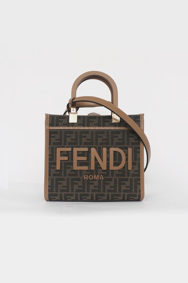 FENDI - 토트백 - 펜디 24FW FF로고 올오버 선샤인 스몰 쇼퍼 여성 토트백 8BH394 ALVY F1GE3