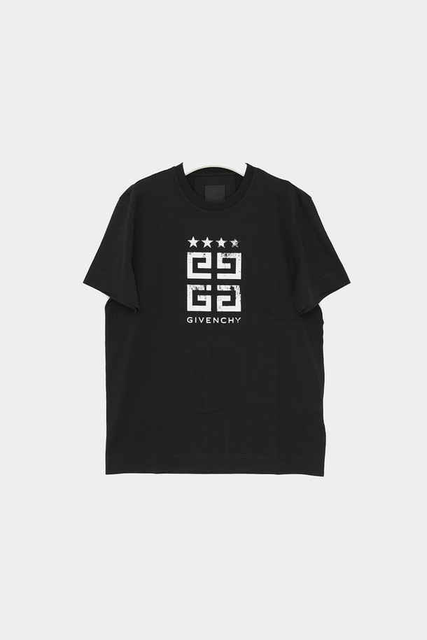 GIVENCHY - 반팔티셔츠 - 지방시 빈티지 스타로고 슬림핏 반팔 남성 티셔츠 BM716G3YEL 001