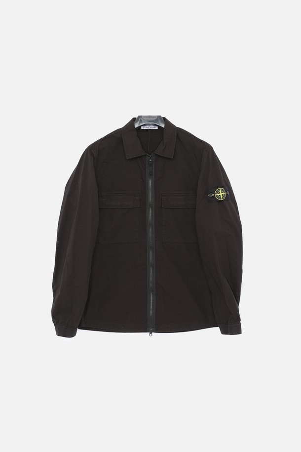 STONE ISLAND - 사파리/필드자켓 - 스톤아일랜드 와펜로고 립스탑 오버셔츠형 남성 자켓 801512011 V0029