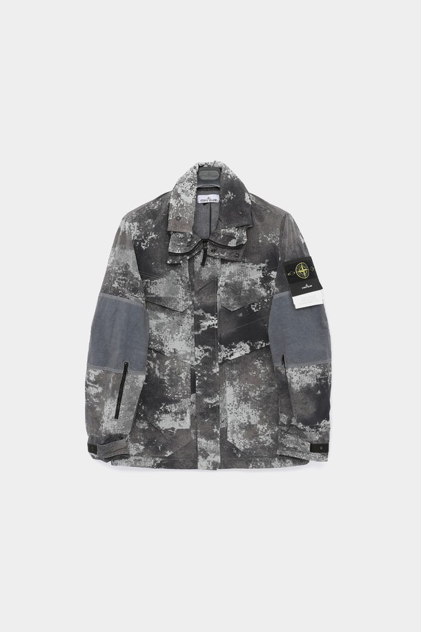 STONE ISLAND - 사파리/필드자켓 - 스톤아일랜드 그리드 카모 에코닐 나일론 남성 자켓 8015438E1 V0060