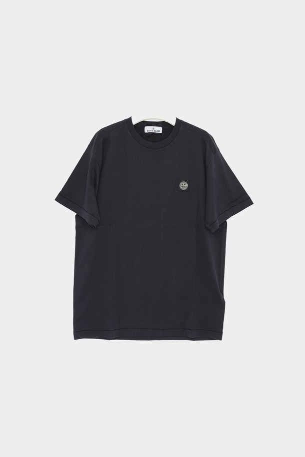 STONE ISLAND - 반팔티셔츠 - 스톤아일랜드 사각패치로고 클래식 반팔 남성 티셔츠 801524113 A0020