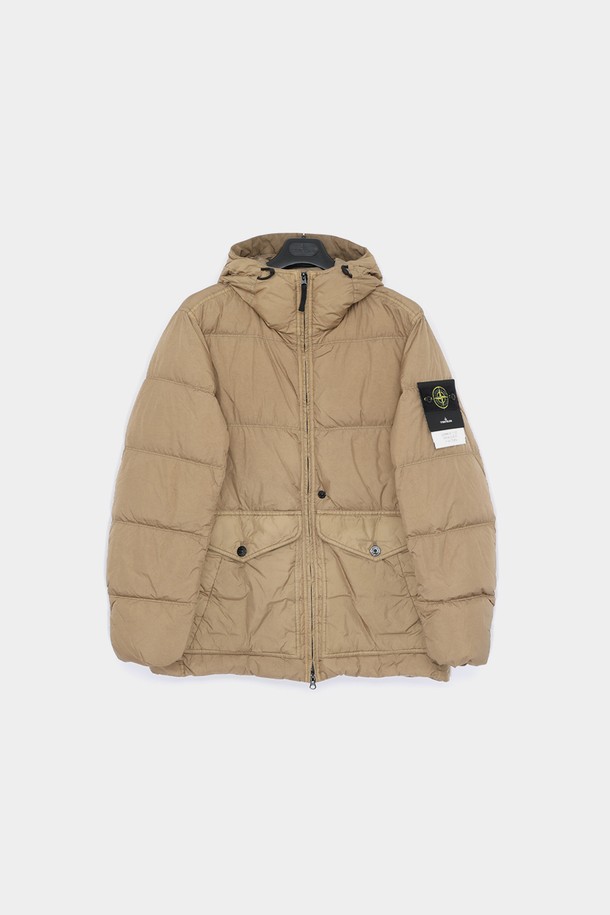 STONE ISLAND - 다운/패딩 - 스톤아일랜드 24FW 와펜로고 크링클랩스 후드 패딩 남성 자켓 811540723 V0094