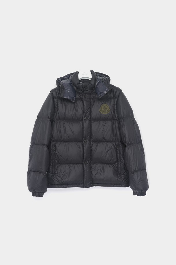 MONCLER - 다운/패딩 - 몽클레어 24FW 사이클론 패치로고 투인원 후드 패딩 남성 자켓 1A00022 596RD 997 CYCLONE