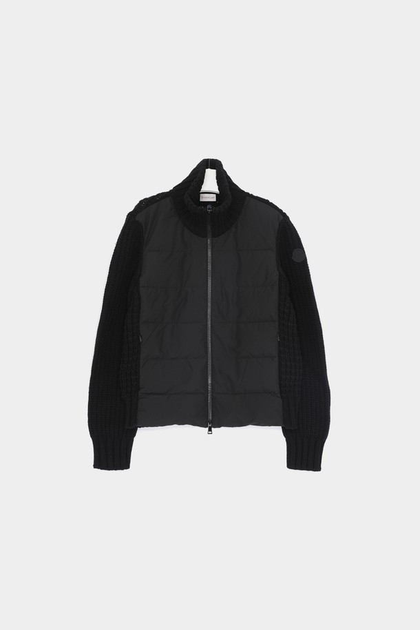 MONCLER - 다운/패딩 - 몽클레어 24FW 패치로고 패딩 울 믹스 후드 여성 자켓 9B00043 M4281 999